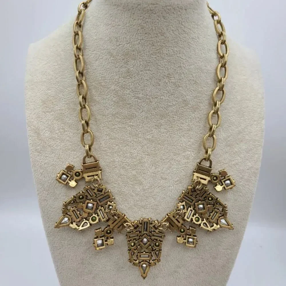J Crew Clear Crystal Statement Necklace